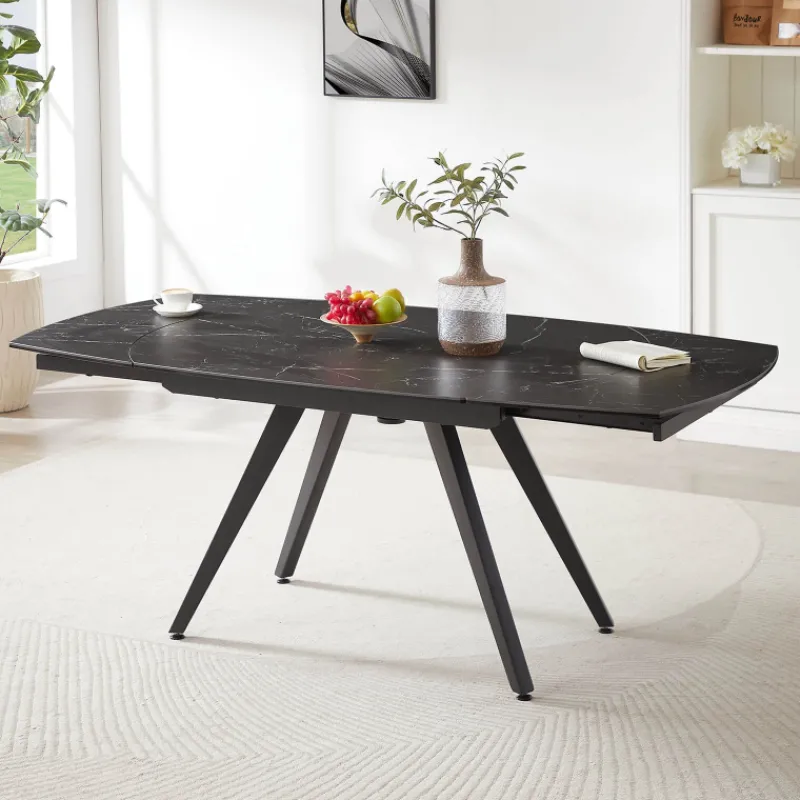 SofiaTable moderne extensible en céramique avec pieds en métal> Table De Salle à Manger