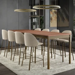 Perfecta Sofia Tabouret snack confortable en tissu avec pieds en métal> Tabouret Snack (assise +/- 65 Cm)|Tabouret De Bar (assise +/- 80 Cm)