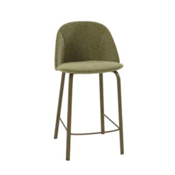 Perfecta Sofia Tabouret snack confortable en tissu avec pieds en métal><noscript><img width=