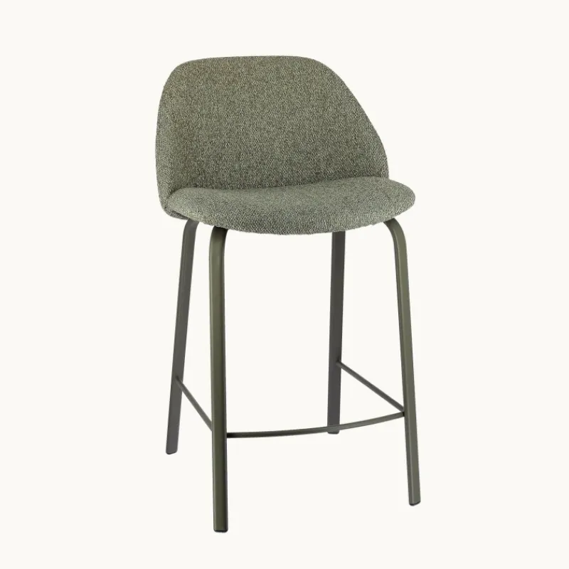 Perfecta Sofia Tabouret snack confortable en tissu avec pieds en métal> Tabouret Snack (assise +/- 65 Cm)|Tabouret De Bar (assise +/- 80 Cm)