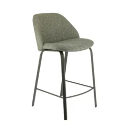 Perfecta Sofia Tabouret snack confortable en tissu avec pieds en métal><noscript><img width=