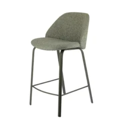 Perfecta Sofia Tabouret snack confortable en tissu avec pieds en métal><noscript><img width=