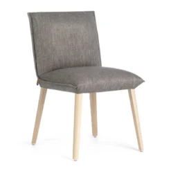 Mobitec Soft ® Chaise en tissu et bois cocooning> Chaise De Salle à Manger|Chaise Salon