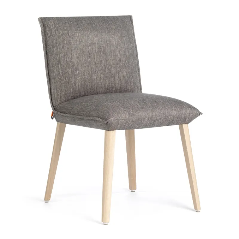 Mobitec Soft ® Chaise en tissu et bois cocooning> Chaise De Salle à Manger|Chaise Salon