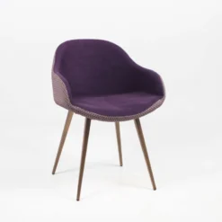 Midj Sonny ® Fauteuil design bicolore en tissu et métal laqué> Chaise De Salle à Manger|Fauteuil De Salon