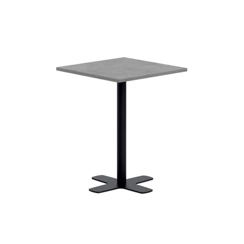 Perfecta Spinner Petite table snack carrée en stratifié avec pied central en métal> Table De Cuisine|Table Pour Petit Espace