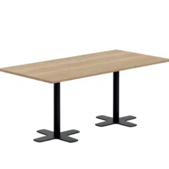 Perfecta Spinner 2 Table en stratifié rectangulaire avec deux pieds en métal><noscript><img width=