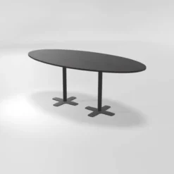 Perfecta Spinner 2 Table hauteur 90 cm ovale en stratifié avec deux pieds><noscript><img width=