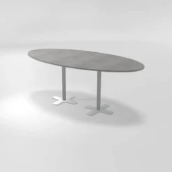 Perfecta Spinner 2 Table hauteur 90 cm ovale en stratifié avec deux pieds><noscript><img width=