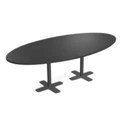 Perfecta Spinner 2 Table ovale en stratifié avec deux pieds> Table De Cuisine