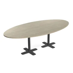 Perfecta Spinner 2 Table ovale en stratifié avec deux pieds> Table De Cuisine
