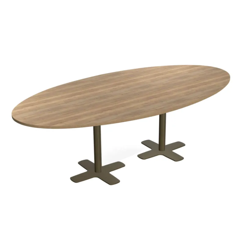 Perfecta Spinner 2 Table ovale en stratifié avec deux pieds> Table De Cuisine