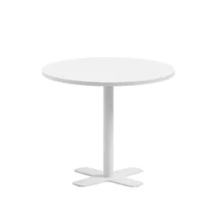 Perfecta Spinner Table ronde pour cuisine en stratifié avec pied central><noscript><img width=