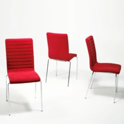 Midj Star ® Chaise moderne empilable en tissu et métal><noscript><img width=