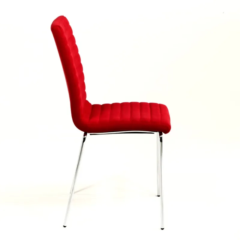 Midj Star ® Chaise moderne empilable en tissu et métal> Chaise De Salle à Manger