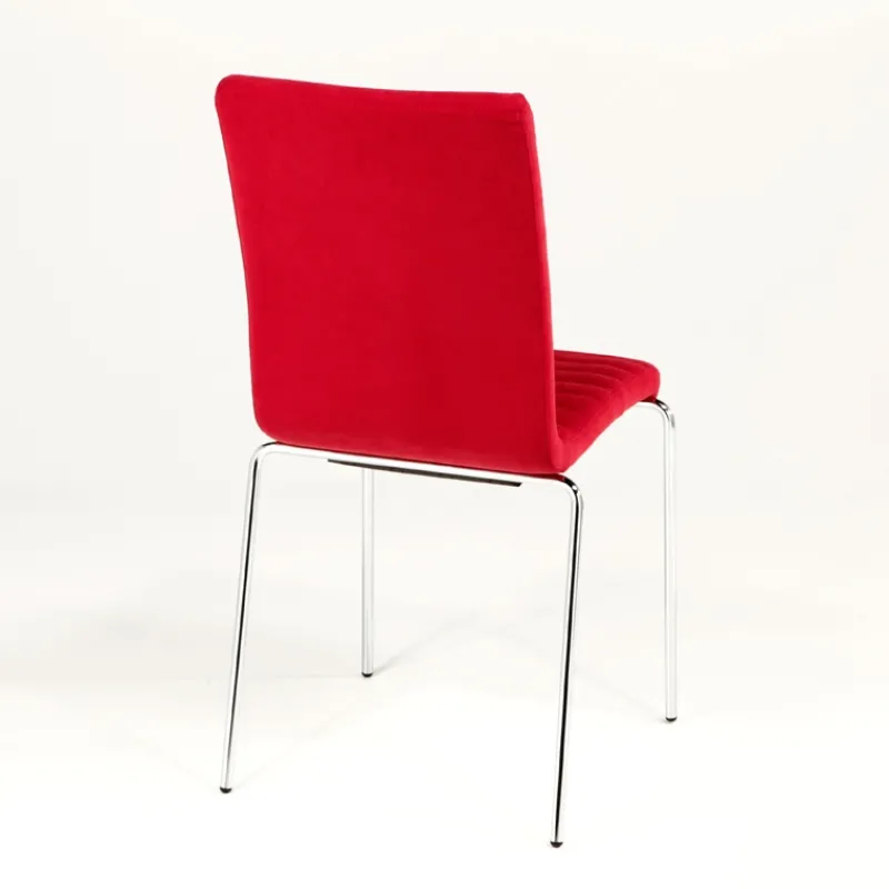 Midj Star ® Chaise moderne empilable en tissu et métal> Chaise De Salle à Manger
