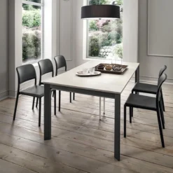 La primavera Steave Console extensible rectangulaire en stratifié> Table Pour Petit Espace