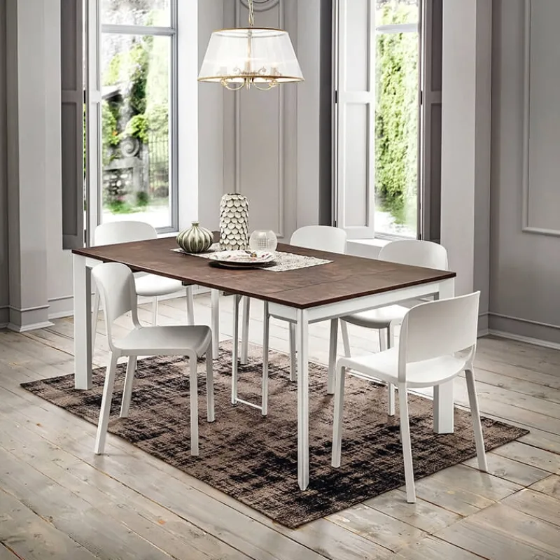 La primavera Steave Console extensible rectangulaire en stratifié> Table Pour Petit Espace