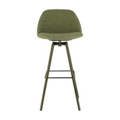 Perfecta Swiftie Tabouret de bar pivotant en tissu et pieds métal> Tabouret De Bar (assise +/- 80 Cm)