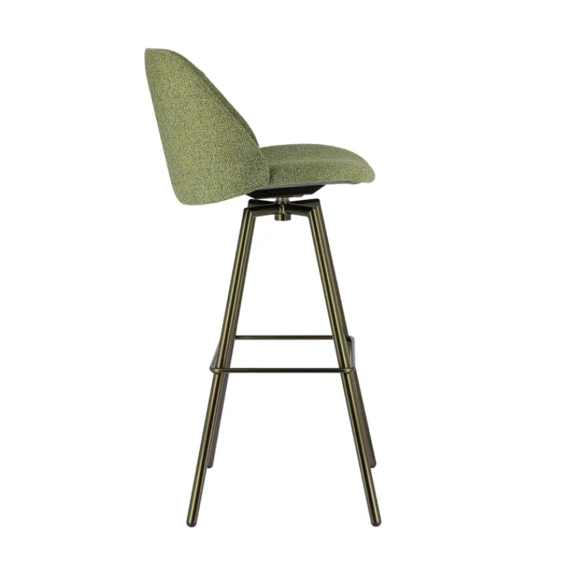 Perfecta Swiftie Tabouret de bar pivotant en tissu et pieds métal> Tabouret De Bar (assise +/- 80 Cm)