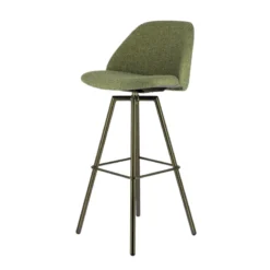 Perfecta Swiftie Tabouret de bar pivotant en tissu et pieds métal><noscript><img width=