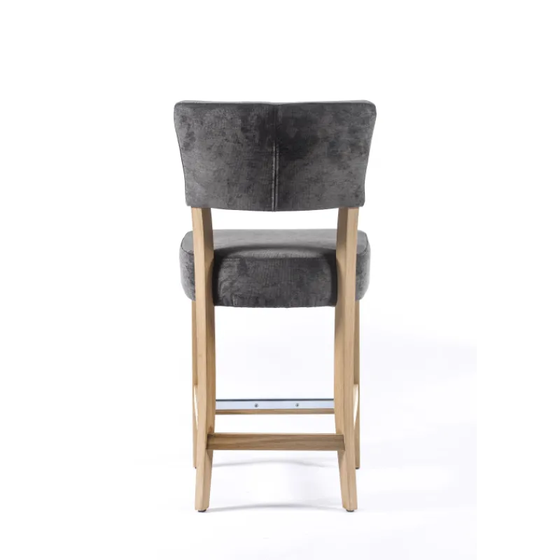 Sessio Tabouret snack en tissu et bois – BarSteffi> Tabouret Snack (assise +/- 65 Cm)|Tabouret De Bar (assise +/- 80 Cm)