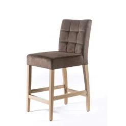Sessio Tabouret snack en tissu et bois – Matias 2> Tabouret Snack (assise +/- 65 Cm)|Tabouret De Bar (assise +/- 80 Cm)