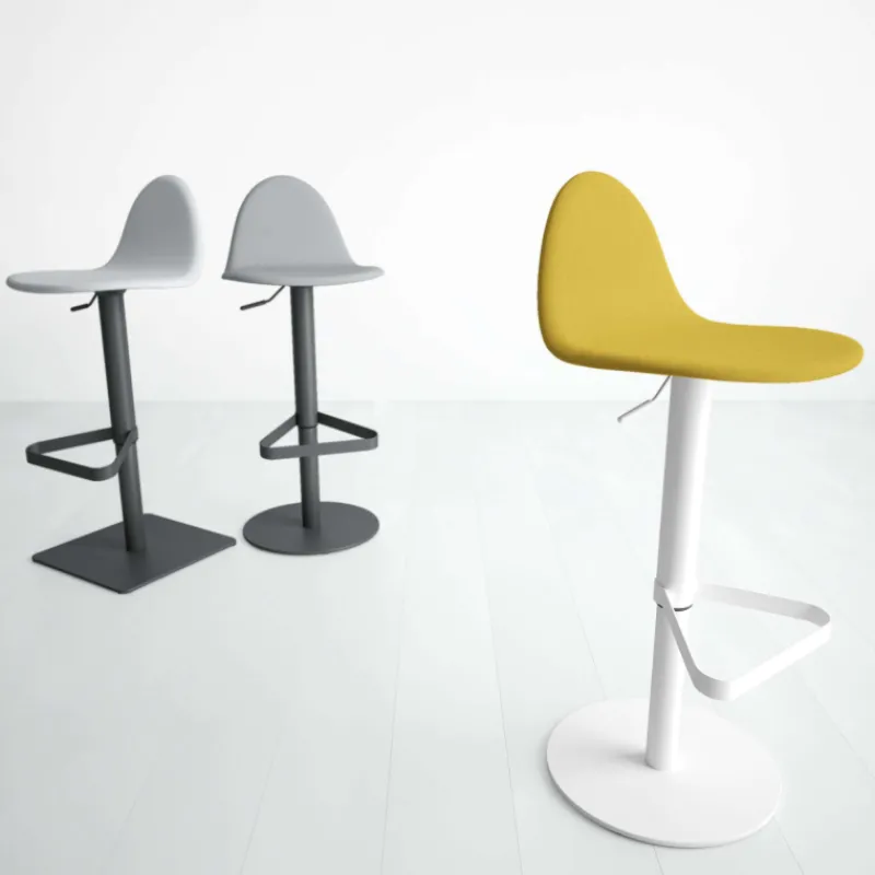 Cancio Tabu Tabouret réglable design en synthétique et métal> Tabouret Snack (assise +/- 65 Cm)|Tabouret De Bar (assise +/- 80 Cm)