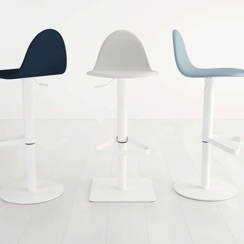 Cancio Tabu Tabouret réglable design en synthétique et métal> Tabouret Snack (assise +/- 65 Cm)|Tabouret De Bar (assise +/- 80 Cm)