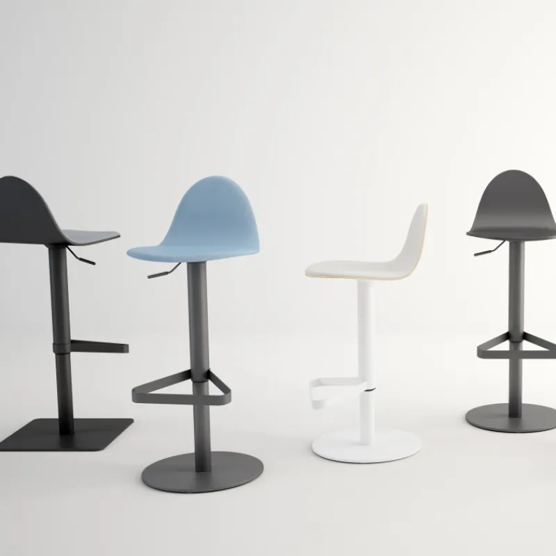 Cancio Tabu Tabouret réglable design en synthétique et métal> Tabouret Snack (assise +/- 65 Cm)|Tabouret De Bar (assise +/- 80 Cm)