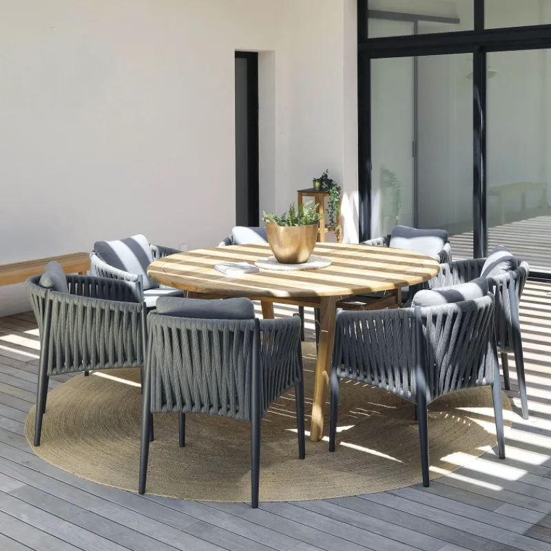 Medicis TamaniTable de jardin ronde en teck> Table De Jardin