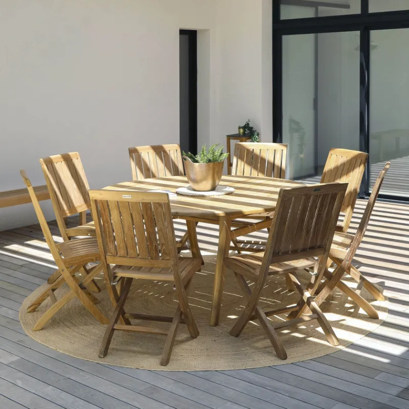 Medicis TamaniTable de jardin ronde en teck> Table De Jardin