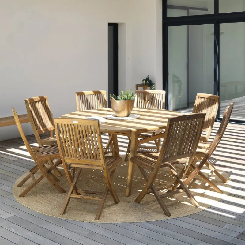 Medicis TamaniTable de jardin ronde en teck> Table De Jardin