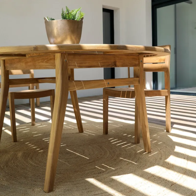Medicis TamaniTable de jardin ronde en teck> Table De Jardin