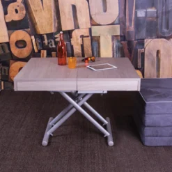 Altacom Tavoletto Table transformable en lit pour petit espace en mélaminé> Table De Salon|Table Pour Petit Espace