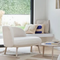 Mobitec Thalia ® Banquette cosy en tissu avec pieds en bois> Chaise Salon|Chaise Pour Chambre