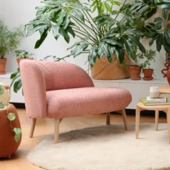 Mobitec Thalia ® Banquette cosy en tissu avec pieds en bois> Chaise Salon|Chaise Pour Chambre