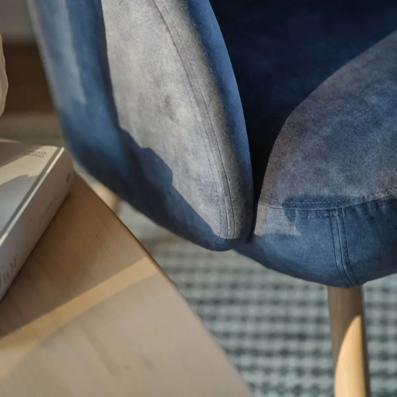 Mobitec Thalia ® Fauteuil confortable en tissu avec pieds en bois> Chaise De Salle à Manger|Chaise Salon