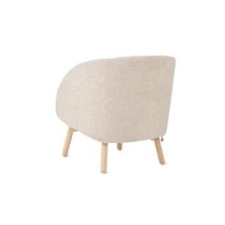 Mobitec Thalia ® Fauteuil confortable en tissu avec pieds en bois><noscript><img width=