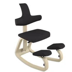 Varier ThatSit ® Chaise de bureau ergonomique à bascule en tissu et bois><noscript><img width=