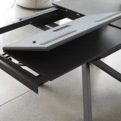 Altacom Tokyo Petite table carrée design extensible avec piètement central mikado><noscript><img width=