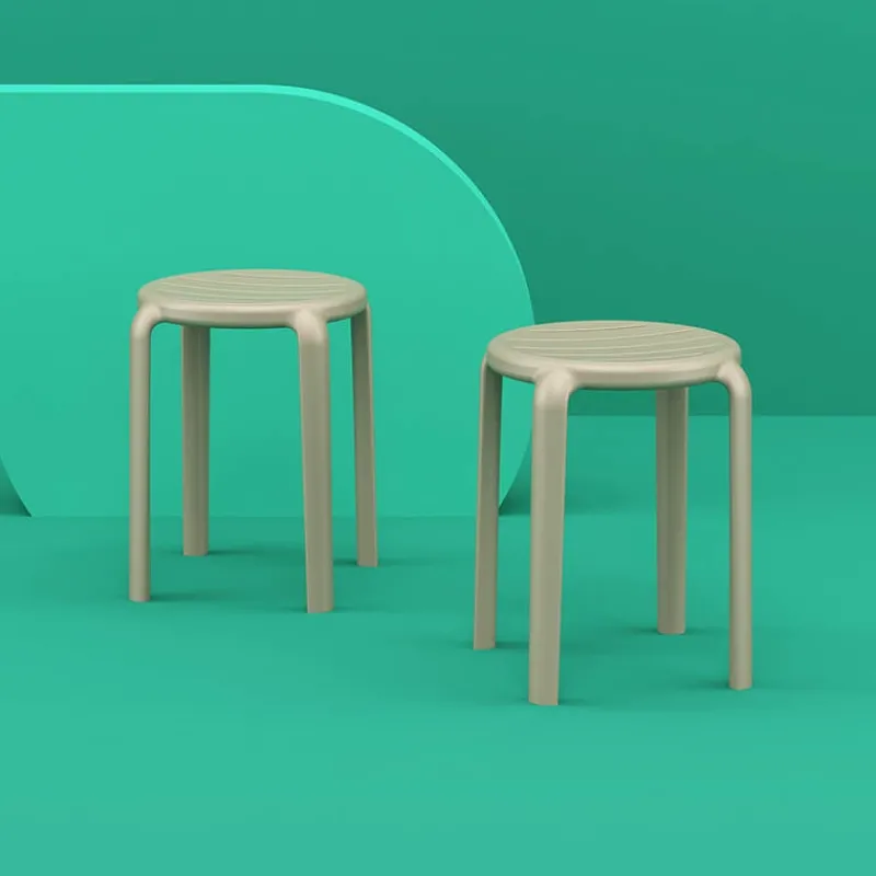 Tom Tabouret bas sans dossier empilable en polypropylène> Tabouret Bas (assise +/- 45 Cm)
