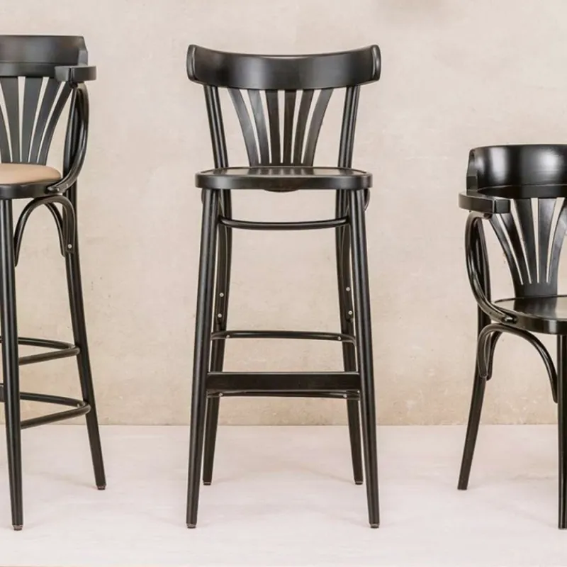 Ton 56 ® Tabouret de bar style bistrot en bois> Tabouret De Bar (assise +/- 80 Cm)