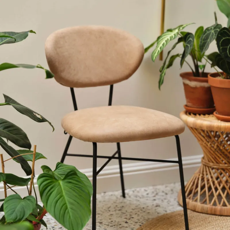 Mobitec Toro ® Chaise cosy minimaliste en tissu et pieds métal> Chaise De Salle à Manger|Chaise Salon