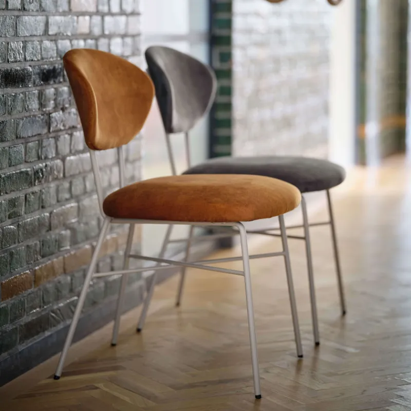 Mobitec Toro ® Chaise cosy minimaliste en tissu et pieds métal> Chaise De Salle à Manger|Chaise Salon