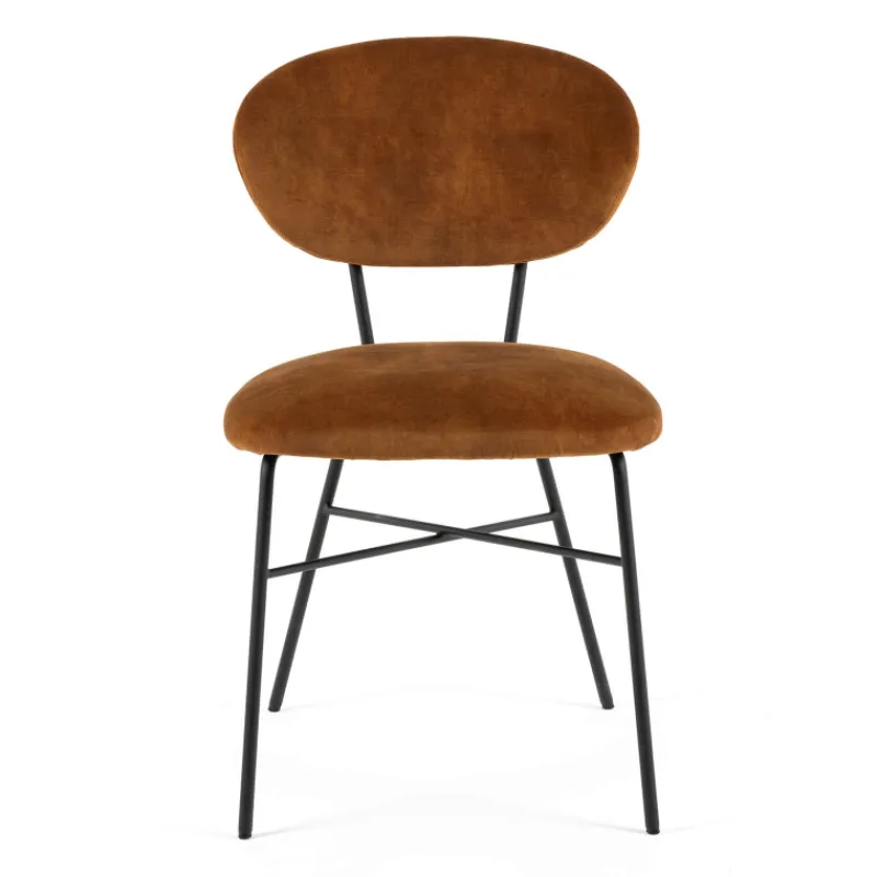 Mobitec Toro ® Chaise cosy minimaliste en tissu et pieds métal> Chaise De Salle à Manger|Chaise Salon