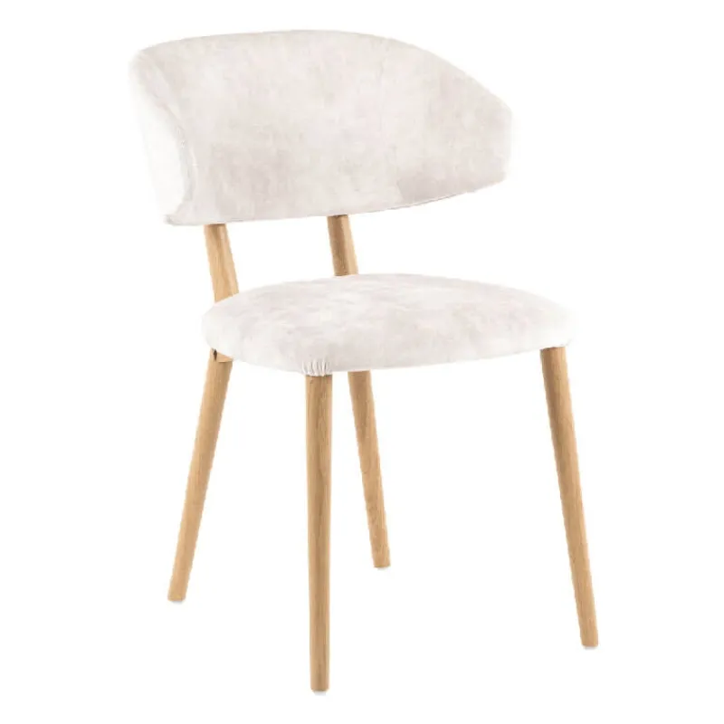 Mobitec Toro ® Chaise moderne avec dossier incurvé en tissu et bois> Chaise De Salle à Manger|Chaise Salon