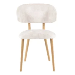 Mobitec Toro ® Chaise moderne avec dossier incurvé en tissu et bois> Chaise De Salle à Manger|Chaise Salon