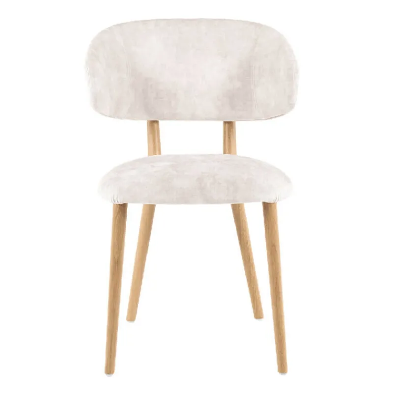Mobitec Toro ® Chaise moderne avec dossier incurvé en tissu et bois> Chaise De Salle à Manger|Chaise Salon