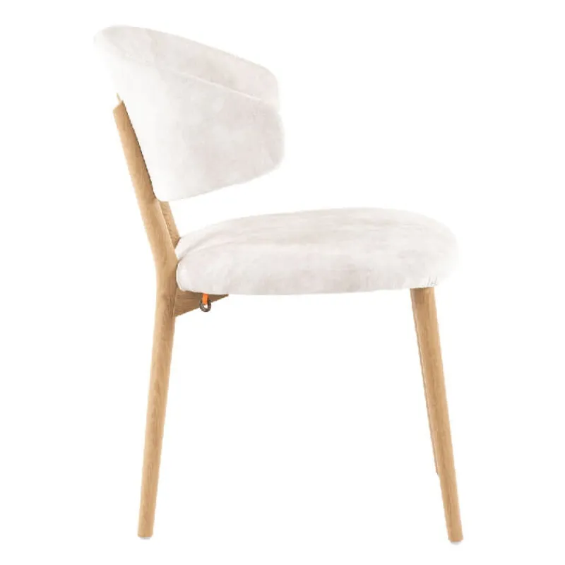 Mobitec Toro ® Chaise moderne avec dossier incurvé en tissu et bois> Chaise De Salle à Manger|Chaise Salon